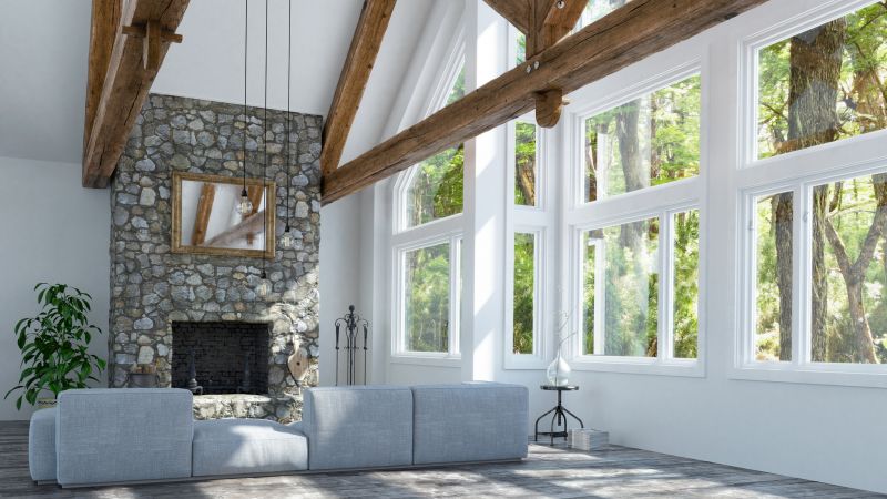 Picture Windows in Living Room
